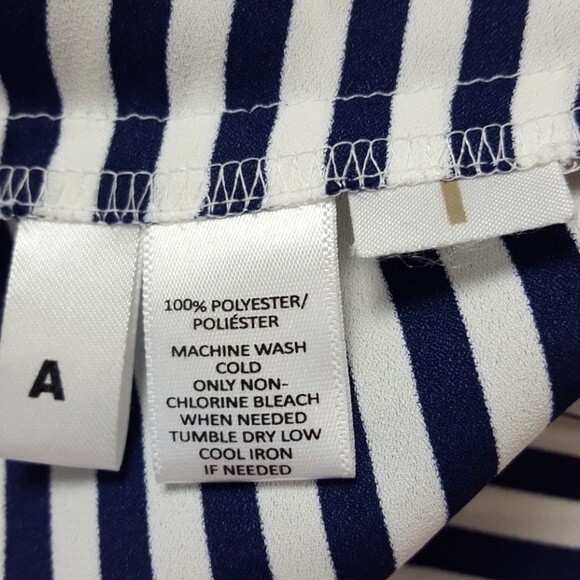 Ann Taylor LOFT Blue Striped Blouse - Picture 7 of 7